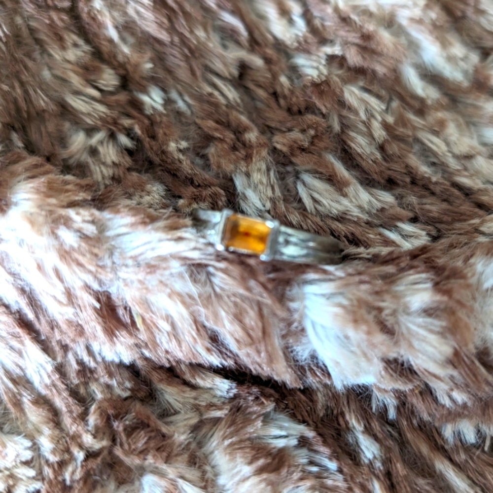 Genuine topaz and silver ring